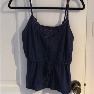 Ladies navy blue tank top
